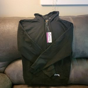 Black Hoodie Zip-Up Jacket‎ Size Small
